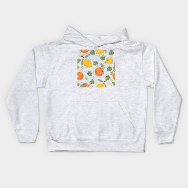 Oranges Kids Hoodie by Kristina Stellar Scandinavian Land